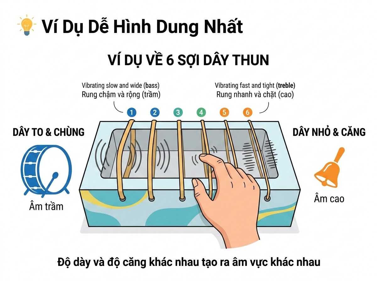 VÌ SAO GẢY DÂY ĐÀN GUITAR LẠI RA ÂM THANH